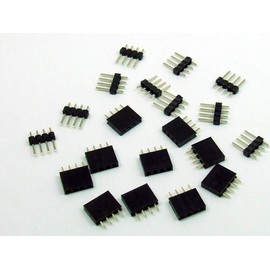 POPESQ® #A1766 Socket Header and Pin Header Kit 2.54 mm 4-Pin Straight Pack of 10