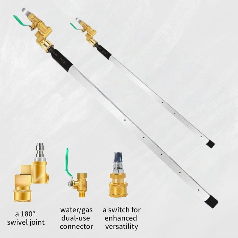 Csttler 2PCS Radiator Cleaning Wand Set, 8-Hole 39" 24" Water