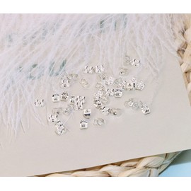 Shapenty Stainless Steel Butterfly Shaped Clutch Earring Backs Stoppers Replacements for DIY Craft Jewelry Accessories Stud Earrings Secure Locking Earring Backs, 150PCS (Silver)