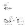 SANEI A2310F-13 Kitchen Faucet Body Lever Handle, 90° Opening/Closing, For