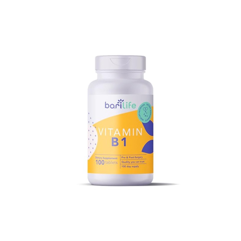 Bari Life Vitamin B1 100mg Tablets, Thiamin, Thiamin, Dietary Supplement
