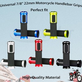 Amavoler Universal Motorcycle Handlebar Grips Fits for Motorcycles with 7/8" Left Grip and 1" Right.