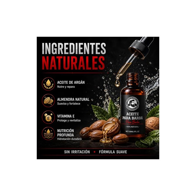 Kit Barba para Hombre 7 en 1,Kit Para Barba para