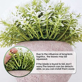 4 Macetas de Plantas Artificiales Decorativas Hogar,Pequeños Arbustos Artificiales de Plástico, Decoración de Interiores, Adecuada para Baño...       