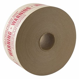 IPG Central 240 Reinforced Water Activated (WAT) Tape, 72mm x 450 ft, Warning, (10-Pack)