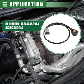 Motoforti Engine Knock Sensor,Detonation Sensor,Metal,No.4L3A12A699AA,Black