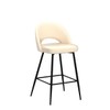 Glitzhome Modern Mid Century Leatherette Barstools Set of 2, 30”H