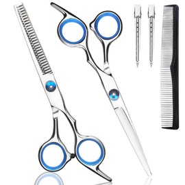 YUQGAOP YUQGAOP Hair Cutting Scissors Set, Professional Stainless Cutting Hair Scissors, Barber Hair Cutting Scissors Thinning Shears Sharp Blades Hairdresser Haircut for Women/Men/Kids