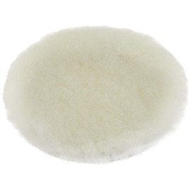 ALCLEAR Premium Lambskin Pad 150 mm, Natural, Grinds and Polishes Car Paint, Abrasion Thickness 9/10, White
