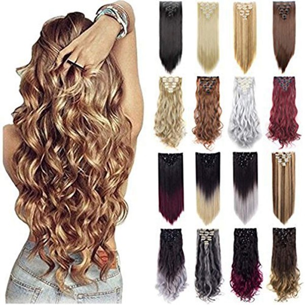 Grade 7A 160g 23-24 Inch Real Thick Double Weft Clip In Hair Extensions