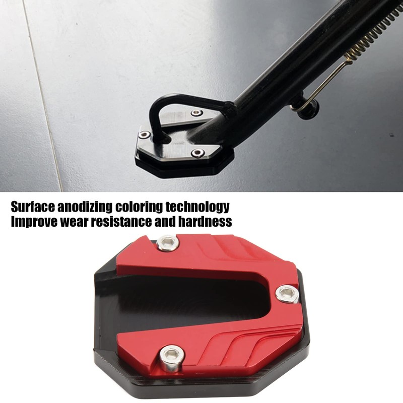 Motorcycle Kickstand Extension Pad Support Plate, High Strength Sturdy Extender