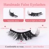 NALEESHIRE False Eyelashes Cat Eye Wispy Faux Mink Lashes Pack