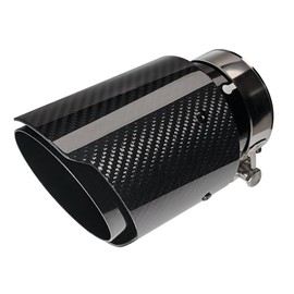 Bielpord 3-Inch Inlet 4-Inch Outlet Car Exhaust Tips Fit for 74-76 mm OD Carbon Fiber Tailpipe Exhaust Pipe Tail Need Height>5 Inch Widht>5 Inch