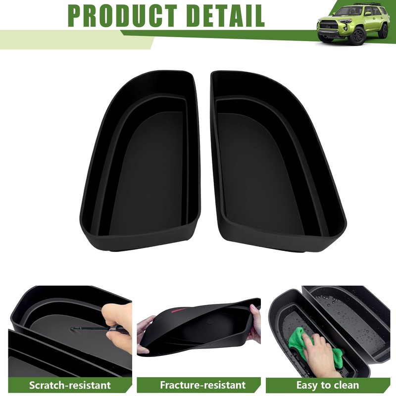 Qyebbk Trunk Organizer for 2010-2024 Toyota 4Runner 5-Seat 2nd Row(NOT