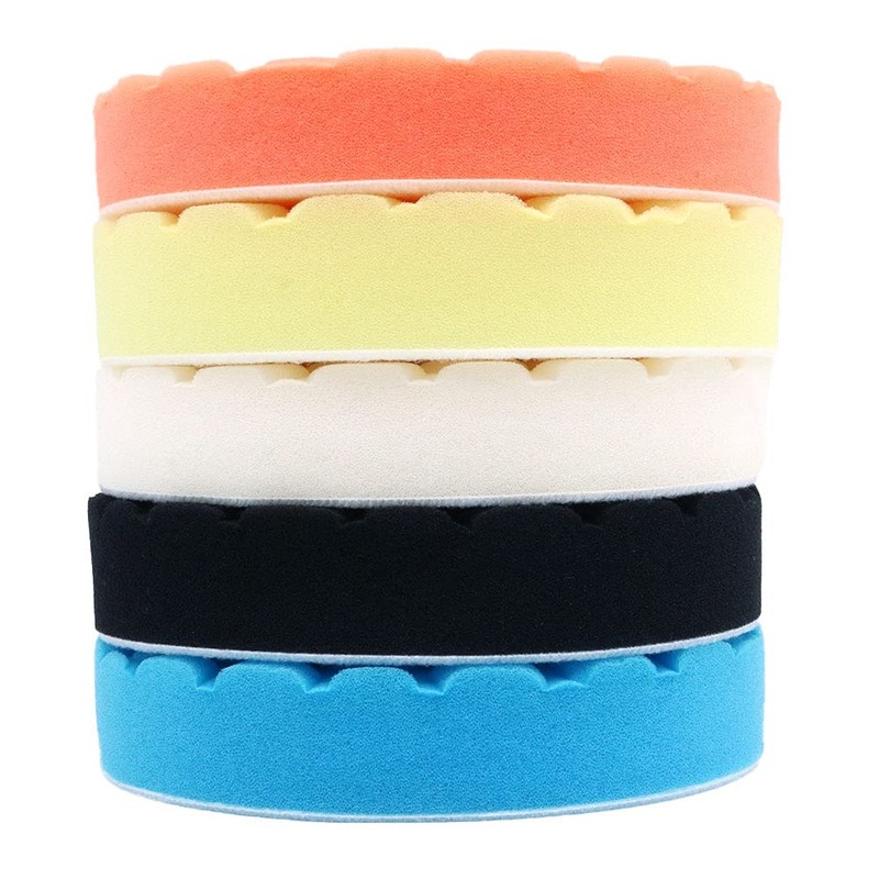 ANCLLO 5 Pack Car Polisher 7 inch Sponge Polishing Waxing
