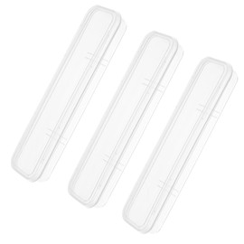 KKONHII 3Pcs Travel Tableware Storage Box Case Transparent Simple Utensil Holder with Lid Travel Silverware Set with Case Portable Chopstick Case Spoon Fork Case Utensil Case For Lunch Bag