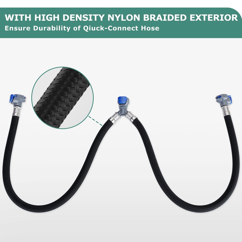 Replacement Quick Connect Hose Hot & Cold Water Mixer Line