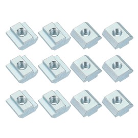 PATIKIL M10 Sliding t Nuts, 12 Pcs Hammer Head Fastener Nut Thread t Slide Drop in Nuts for European Standard 4545 Series 10 mm T-Slot Aluminum Extrusion Profile