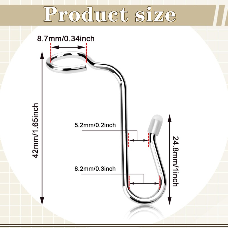 50 Pieces Hanger Connector Hooks Metal Hanger Extender Hooks Stable