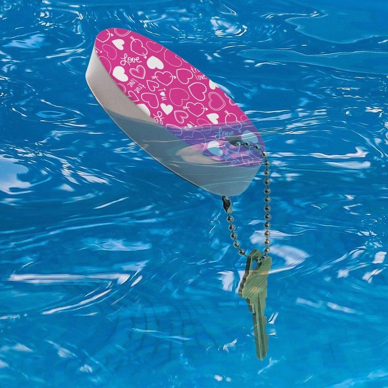 GRAPHICS & MORE Cute Hearts Love Pattern on Pink Floating