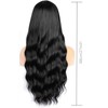 Leuik Body Wave Black Wig for Women|Synthetic Long Black Wigs