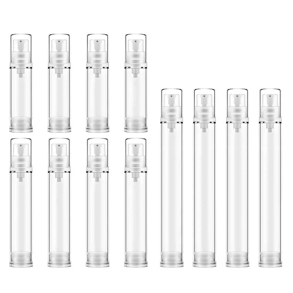Gaahkai 12PCS Airless Pump Bottles Travel Set, Mini Size Lotion