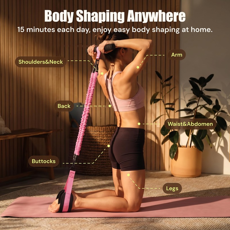 MaxU Pedal Resistance Band Set with Handles, 3 x 30