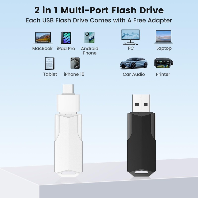 WOOOLKEN USB Stick 2 GB Pack of 10 USB 2.0