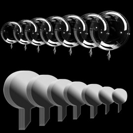 60PCS Clear Balloons Bobo Balloons for Stuffing, Transparent Bubble Bobo Balloons for House Decor DIY Christmas Events Wedding Indoor Outdoor Decoration Reunion and Birthdays(8/11/18/20/24/30/36 Inch)