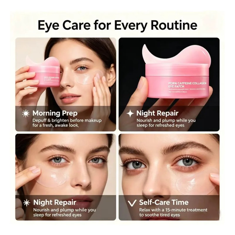 Pdrn Caffeine Collagen Eye Patch, 60pcs Gel Under Eye