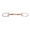 Cavalon Western D Ring Copper Wrapped Single-Jointed Snaffle Horse Bit