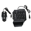 One Handed RGB Gaming Keyboard and Backlit Mouse Combo, USB