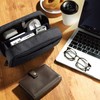 Elecom BMA-GP14BK Gadget Pouch, Large Capacity, Freestanding, Travel, Business Trips,