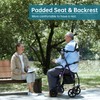ELENKER Upright Walker, Stand Up Rollator Walker with Padded Seat