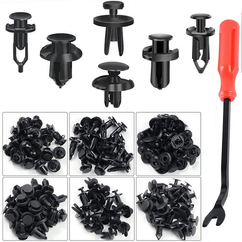 SEMIMO 120 Pcs Plastic Car Rivet Clips, 6 Types, Bumper