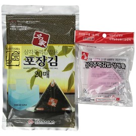 Kaneyama Seaweed Wrappers for Triangular "Onigiri" Rice Ball Starter Kits (20 Sheets with Mold)