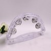 Pack of 2 Tambourine LED Hand Percussion Half Moon Tambourine