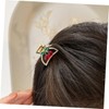 OHPHCALL Rhinestone Cherry Hair Clips for Women Small Design Hair