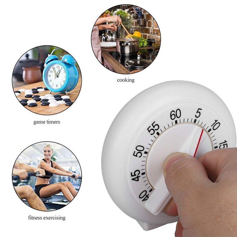 Nikou Kitchen Timer, Mechanical Timer 60 Minutes Count Down Alarm