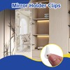 suiwotin 50pcs Mirror Hanging Clips, Glass Retainer Clips, Plastic Mirror