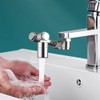 1080° Chrome Rotatable Faucet Extender Aerator w/Nozzle Adapters Swivel Sink