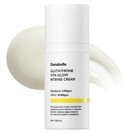 Genabelle Glutathione Vitamin Glow Intense Cream, 1.7 fl oz (50 ml), 3,000 ppm, Glutathione Cream, High Purity, Vitamin C, Shiratama, Moisturizing, Skin Care, Korean Cosmetics, Dermacos, Doctor's