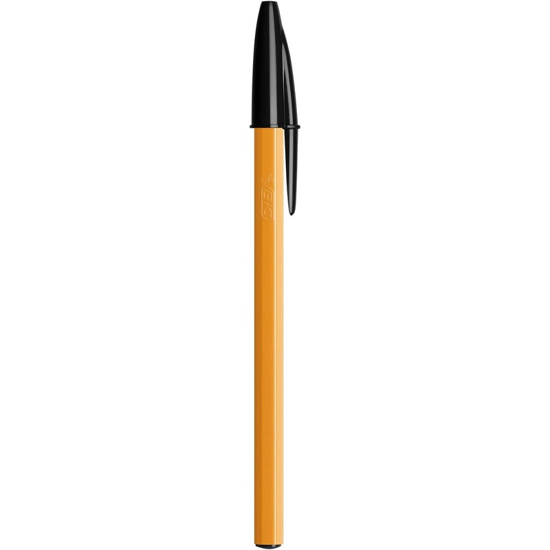 Bic Orange Fine Ballpoint Pens, Fine Point (0.8 mm), Black