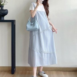 MomKong Summer Maternity Overalls Dress Maternity Overalls XL