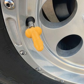 Tirecockz Valve Stem Caps - 4 Pack - Great for Pranks, Bachelorette Parties (Gold)