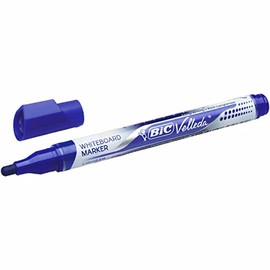 BIC Velleda Liquid Ink Dry Wipe Pocket Markers - Blue (Pack of 12)