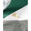 COCHARM 14k Solid Gold Moon Nose Stud for Women Gold