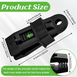 Adjustable Heavy Duty Lock Grip, 20Pcs Tarp Clips Tent Clip Awning Clamps, Tarp Clips Camping Tent Clamp Clips Jaw Snaps Tent Lock Grip Clamps,Plastic Tent Clamp Clips Heavy Duty Locking Awning Clips