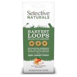 Supreme Petfoods Selective Naturals Harvest Loops with Apple, Linseed & Peanut (Pack of 4), Brown, 2.8 OZ