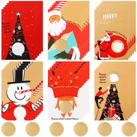 270 Set of Christmas Scratch Off Cards Holiday Blank Present 120 Christmas DIY Scratch Off Cards and 150 Scratch Off Stickers Xmas Blank Holiday Lottery Cards Christmas Party Favors Games Supplies